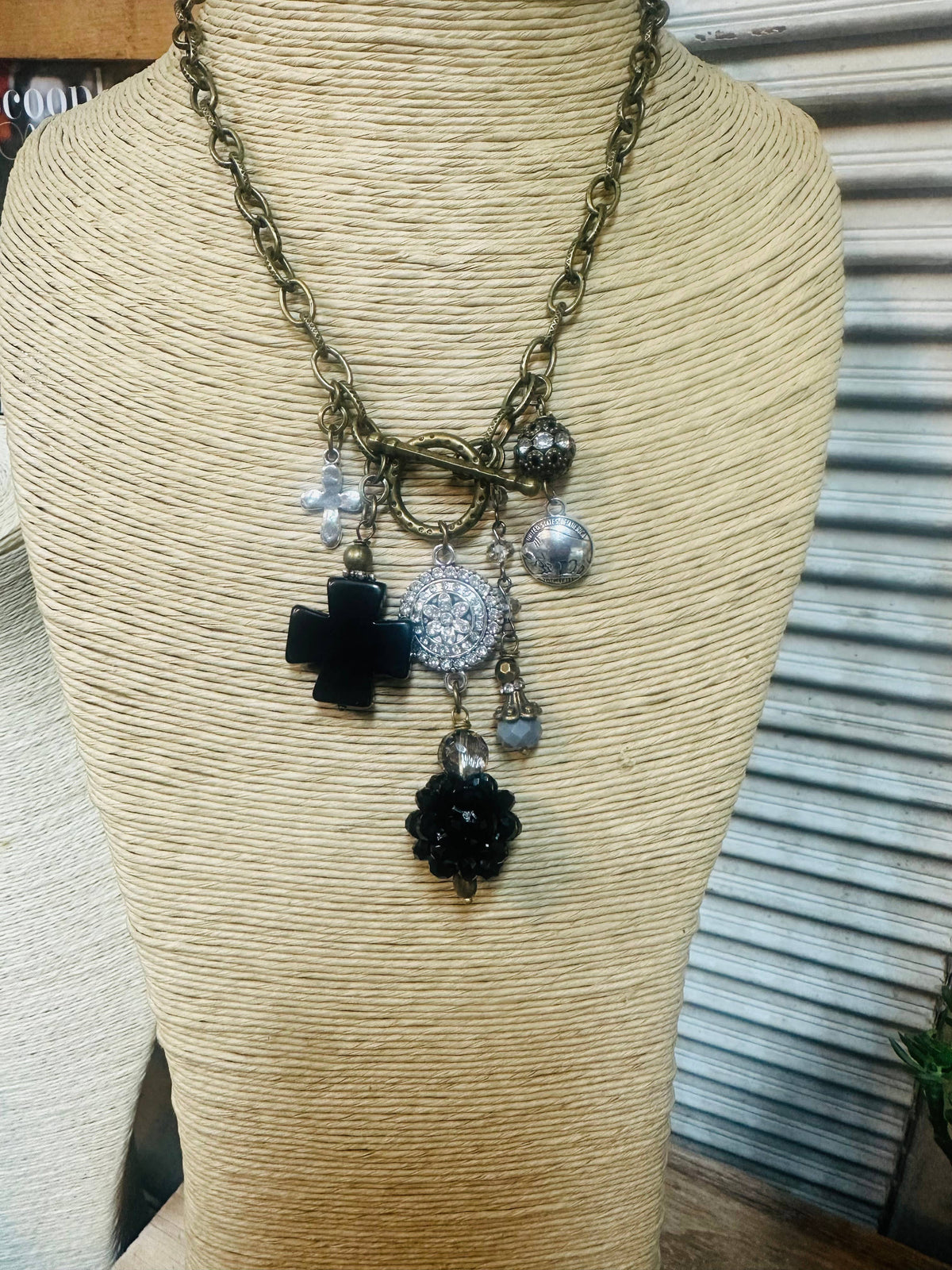 Gypsy Black Rhinestone Neck