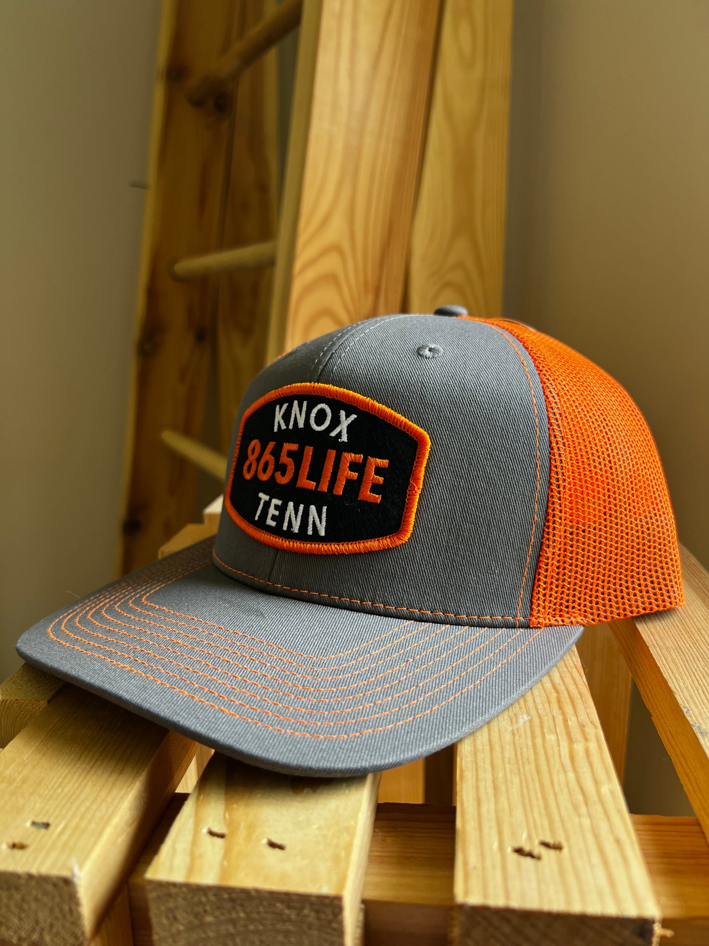 865LIFE Buckle Patch Orange/Grey Hat