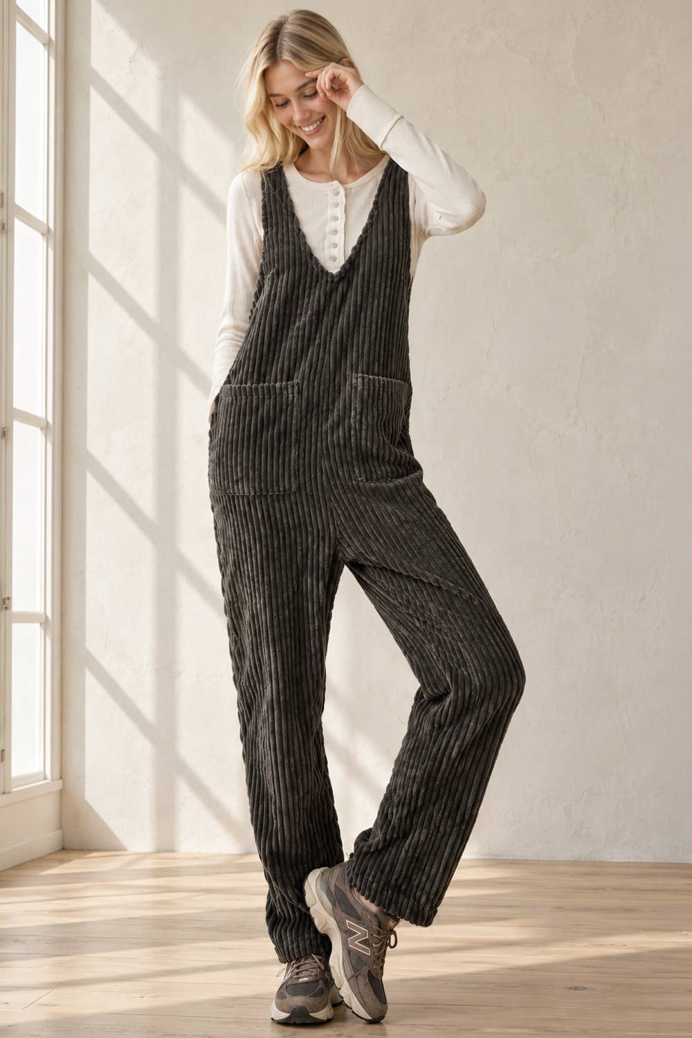 NP70513-Cozy Soft Corduroy Jumpsuits