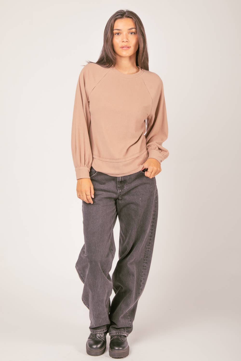 NT11317-Casual Oversized Cutout Knit Top