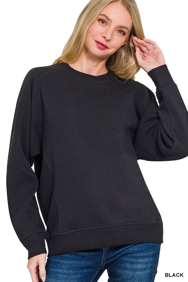`Fleece Round Neck Sweatshirts