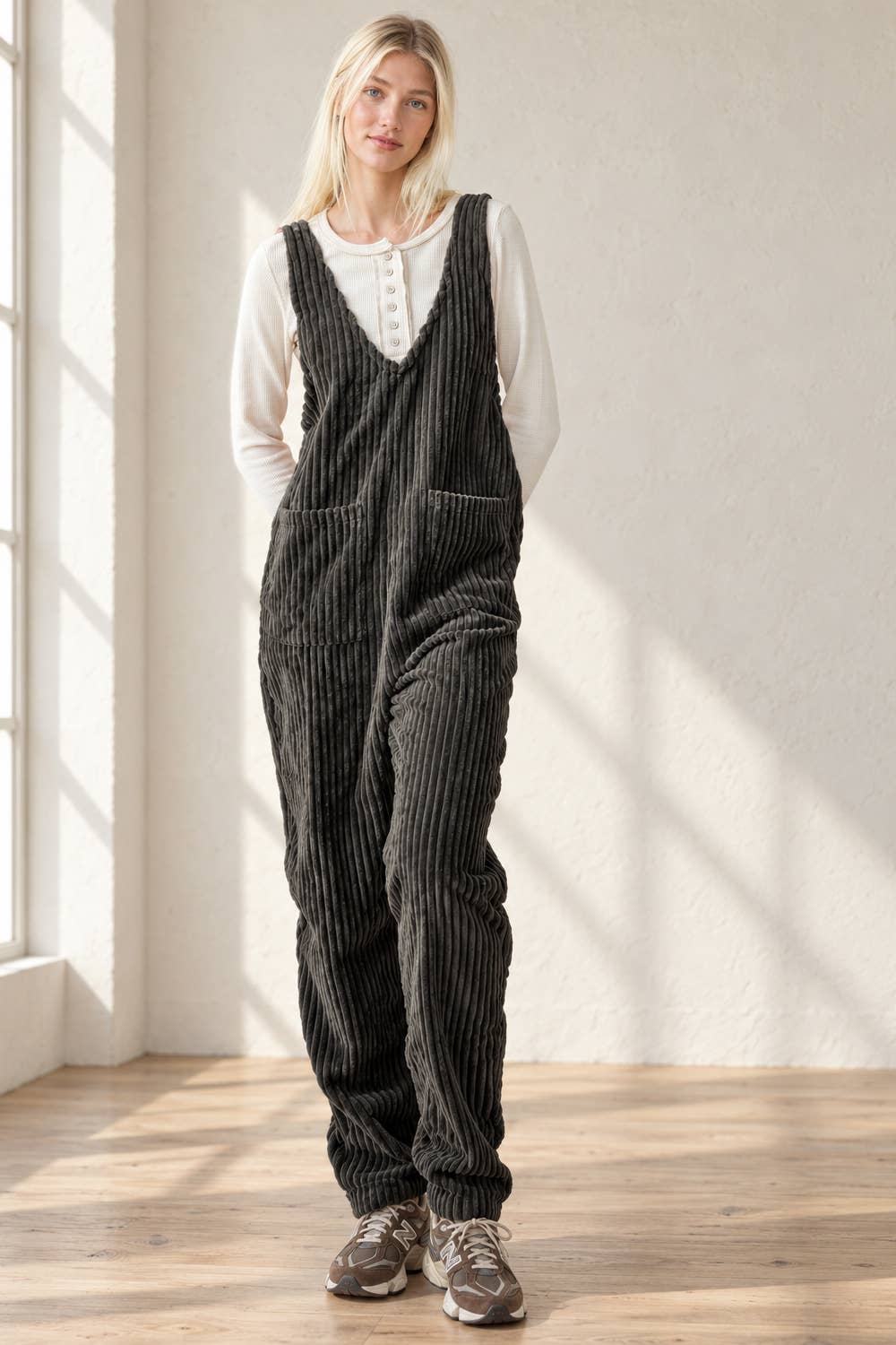 NP70513-Cozy Soft Corduroy Jumpsuits