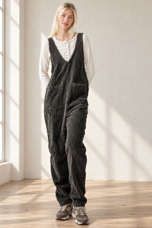 NP70513-Cozy Soft Corduroy Jumpsuits