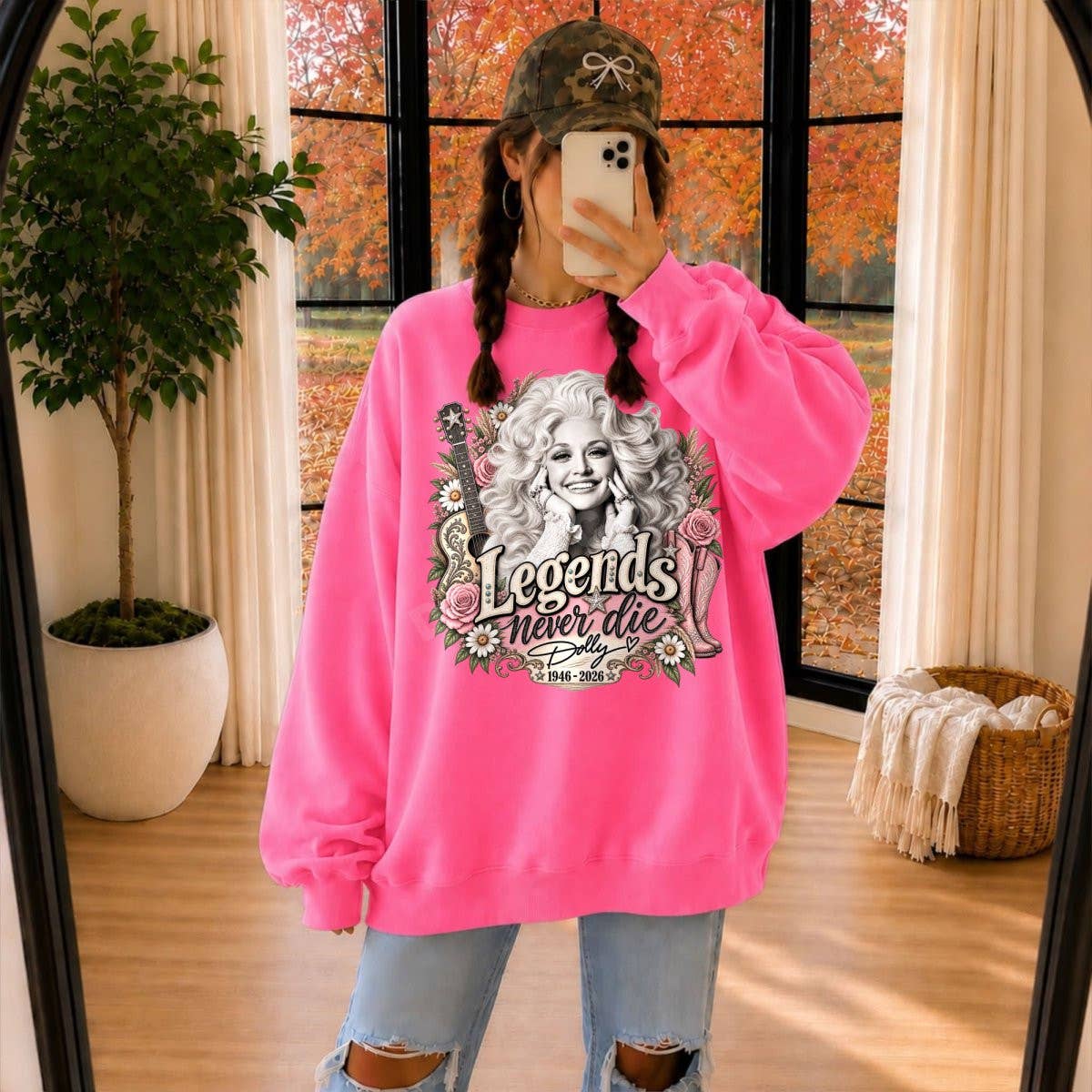 Legends Never Die Dolly DTF Transfer | Retro Country Tribute Design