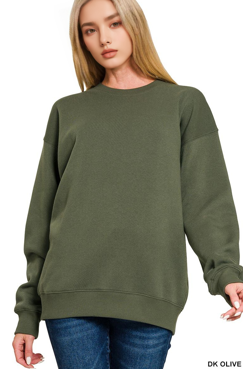 `Fleece Round Neck Sweatshirts