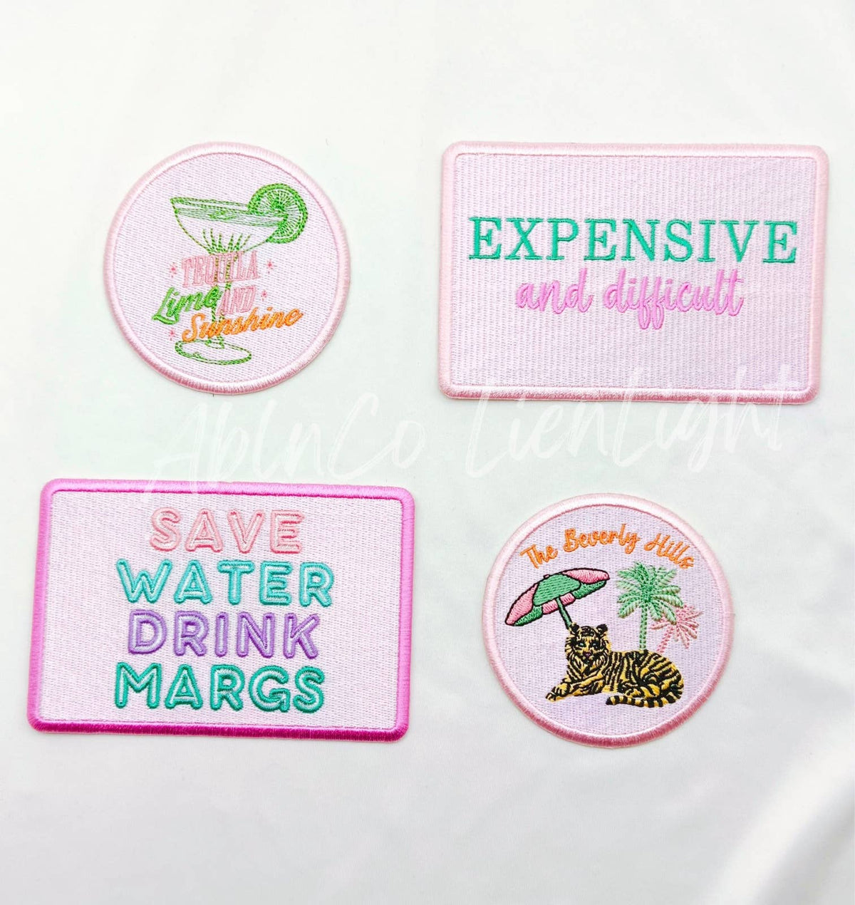 Expensive & Difficult preppy embroidered hat patch iron on