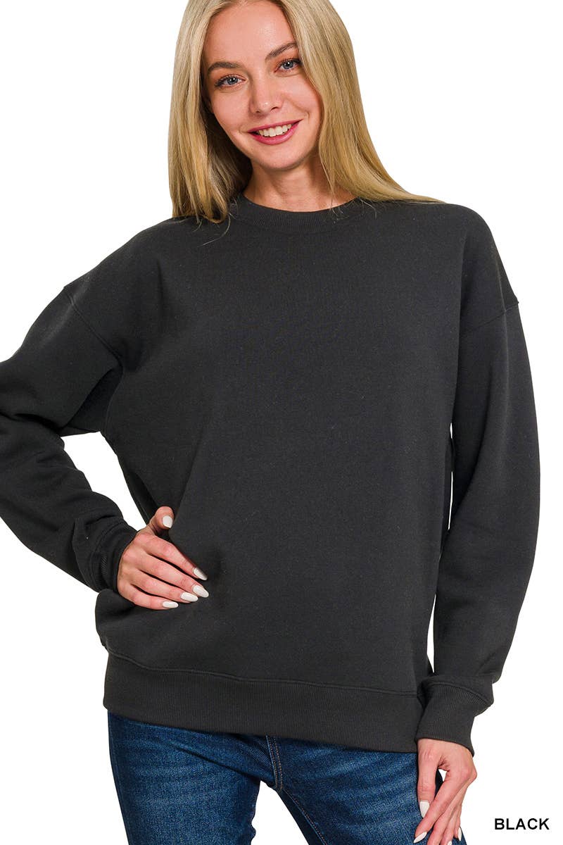 `Fleece Round Neck Sweatshirts