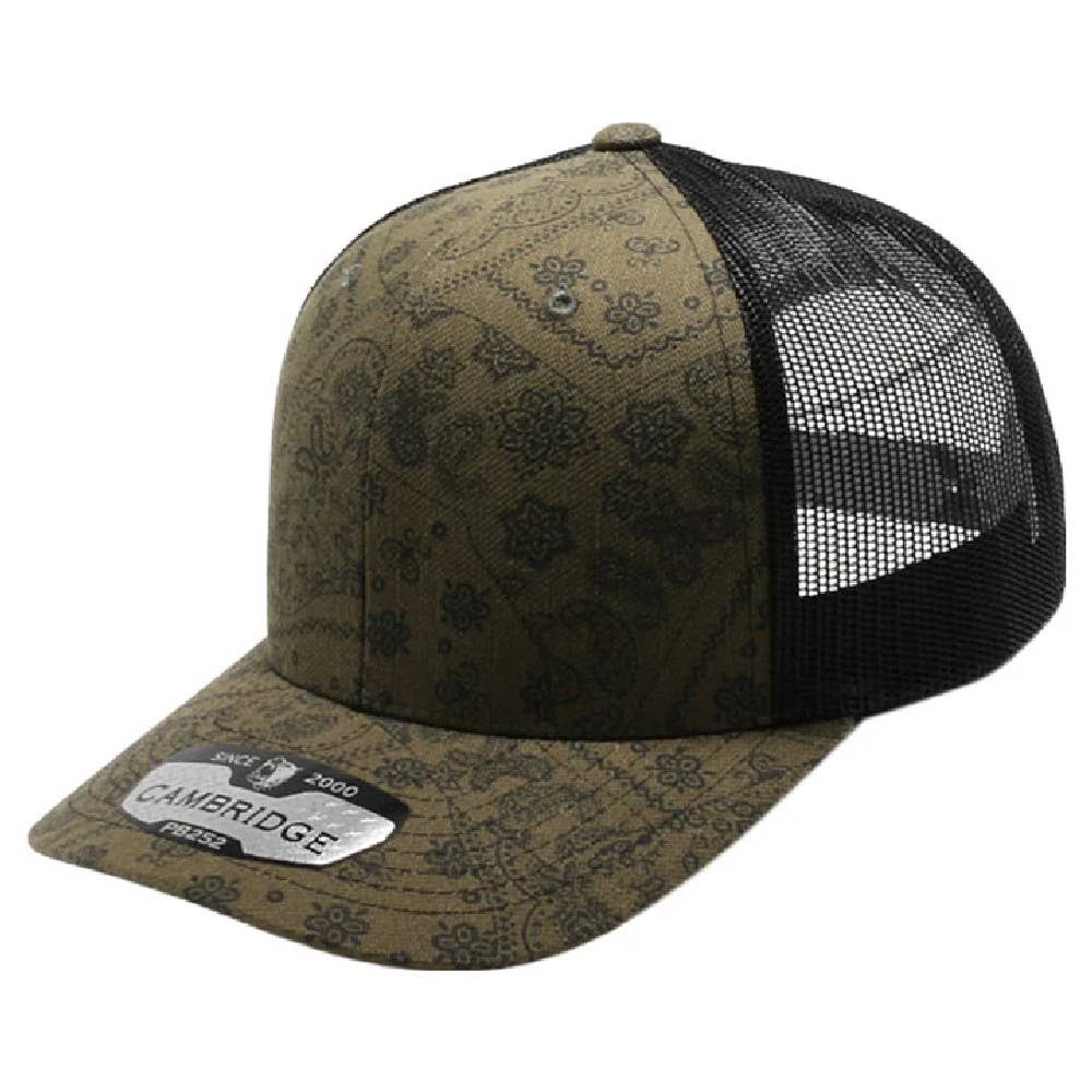 CAMBRIDGE PAISLEY MESH TRUCKER HAT