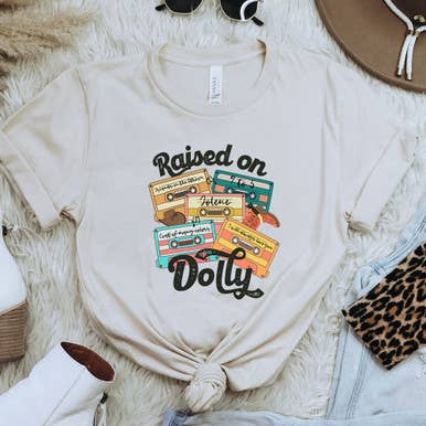 Raised On Dolly Cassette Tapes DTF Heat Transfer