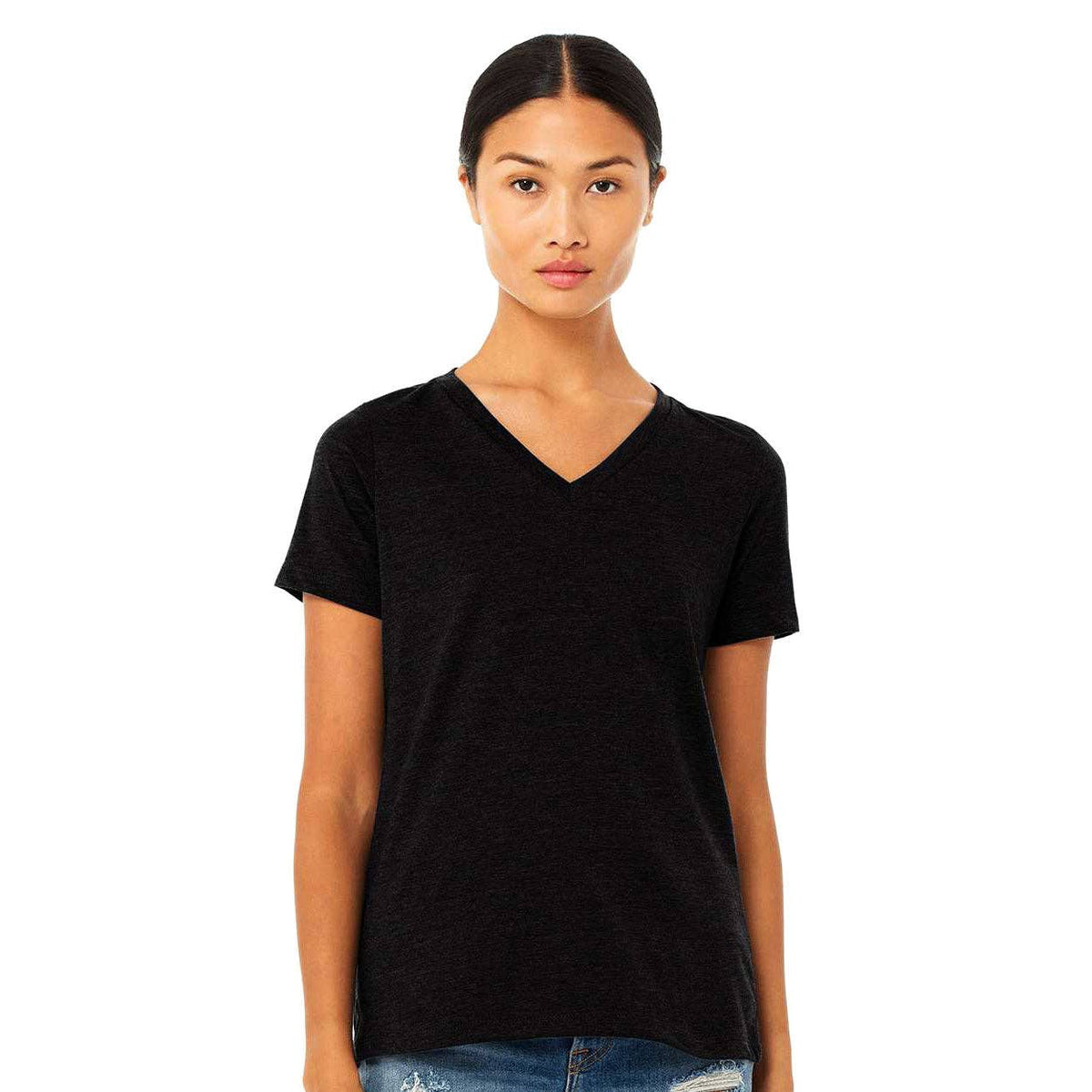 BELLA + CANVAS 6405CVC Women's Relaxed Heather CVC V-Neck Tee