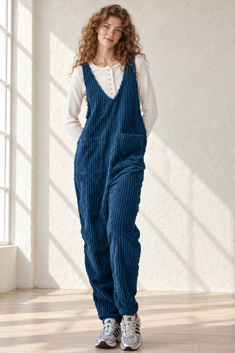 NP70513-Cozy Soft Corduroy Jumpsuits