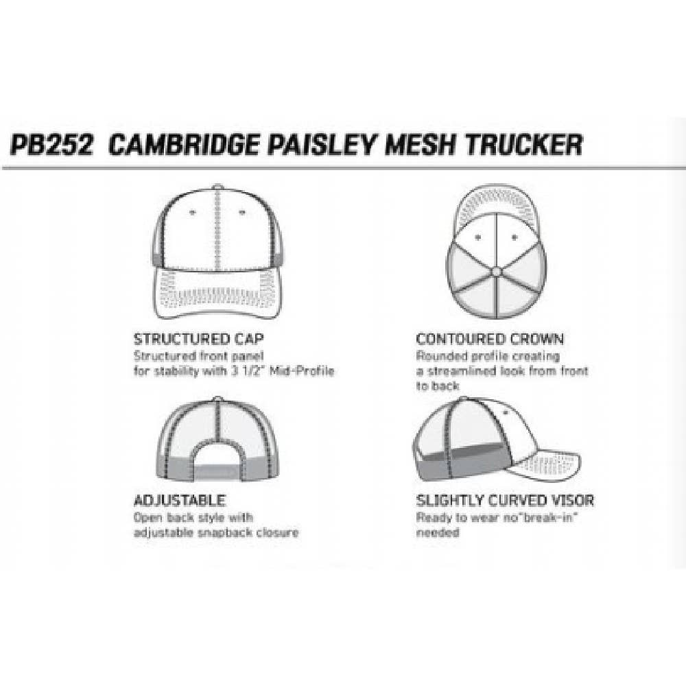 CAMBRIDGE PAISLEY MESH TRUCKER HAT
