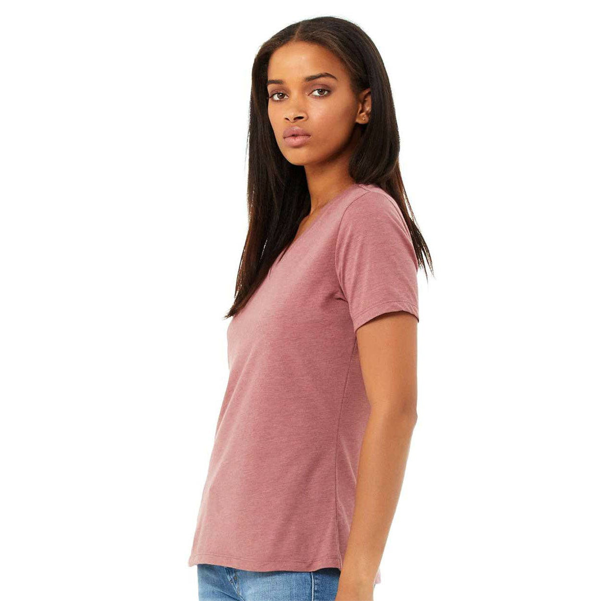 BELLA + CANVAS 6405CVC Women's Relaxed Heather CVC V-Neck Tee