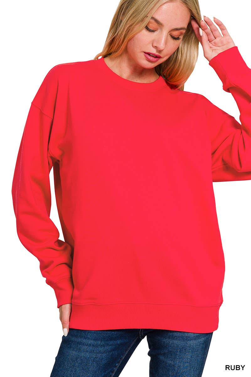 `Fleece Round Neck Sweatshirts