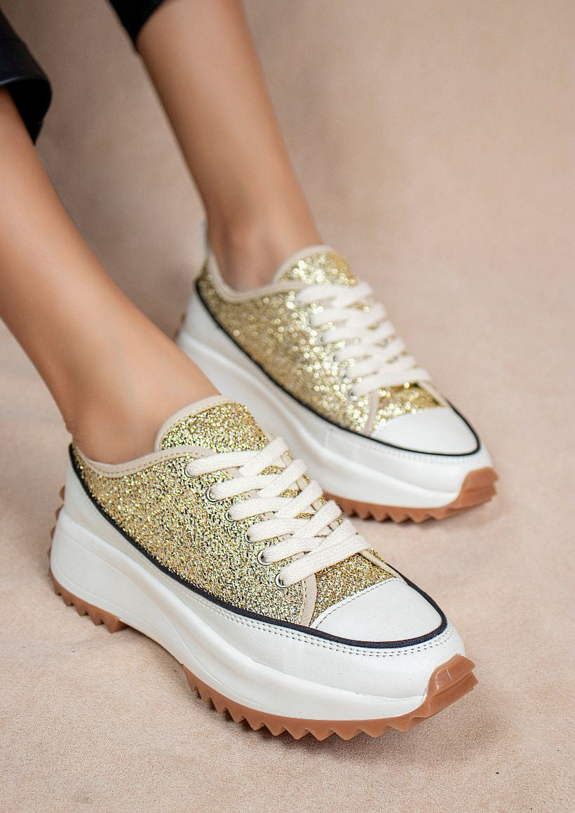Sneaker Golden Glitter