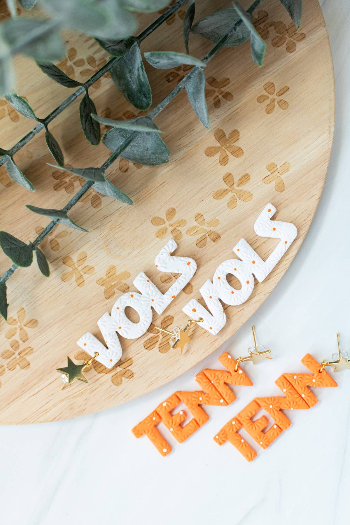 TENN VOLS Star Embossed Dangles