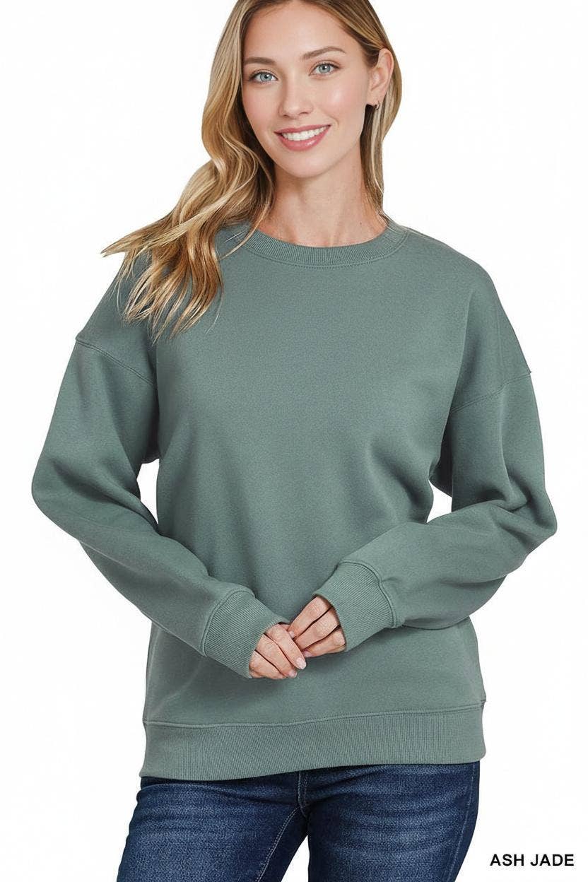 `Fleece Round Neck Sweatshirts