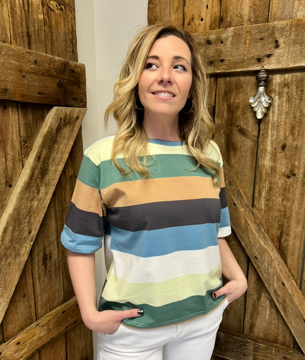 Multi Color Stripe Casual Shirt