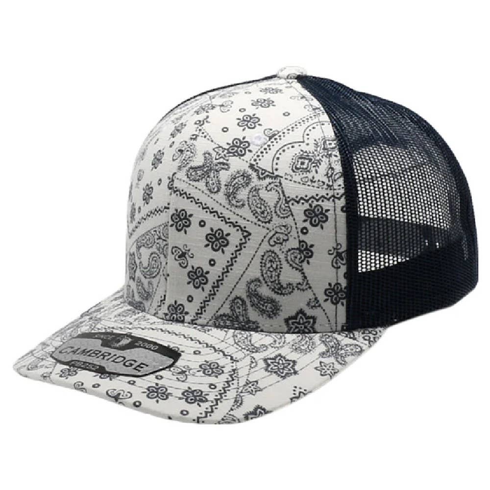CAMBRIDGE PAISLEY MESH TRUCKER HAT