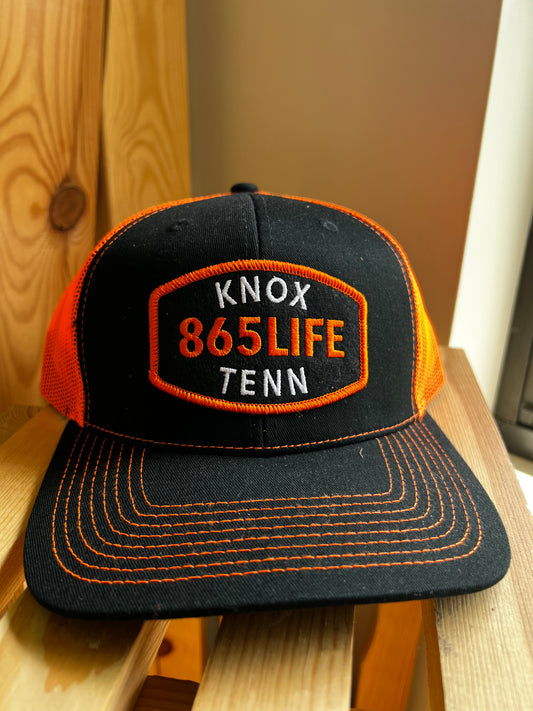865LIFE Buckle Patch Orange/Black Hat