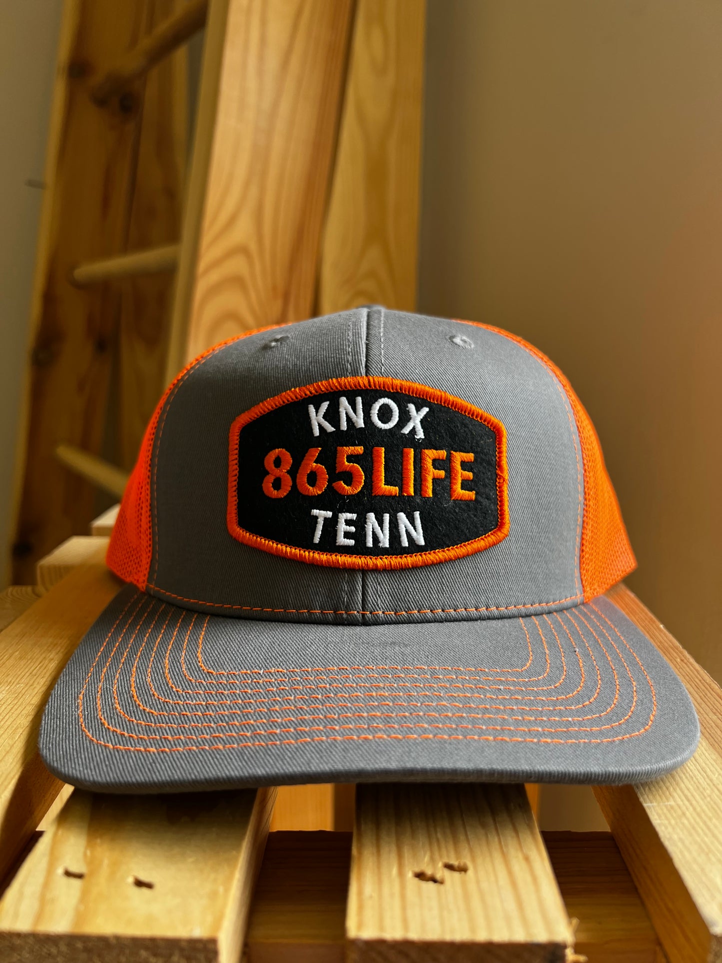 865LIFE Buckle Patch Orange/Grey Hat