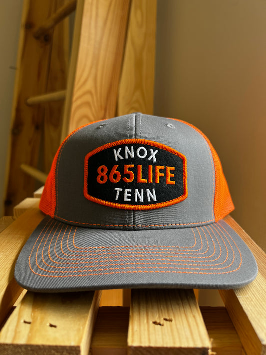 865LIFE Buckle Patch Orange/Grey Hat