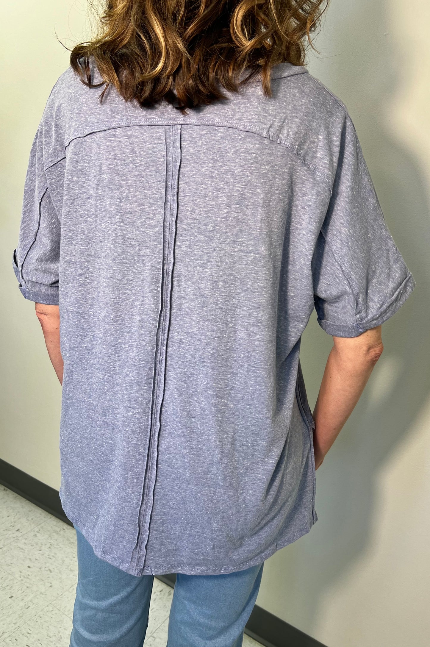 Twisted Neck Detail Tunic Top