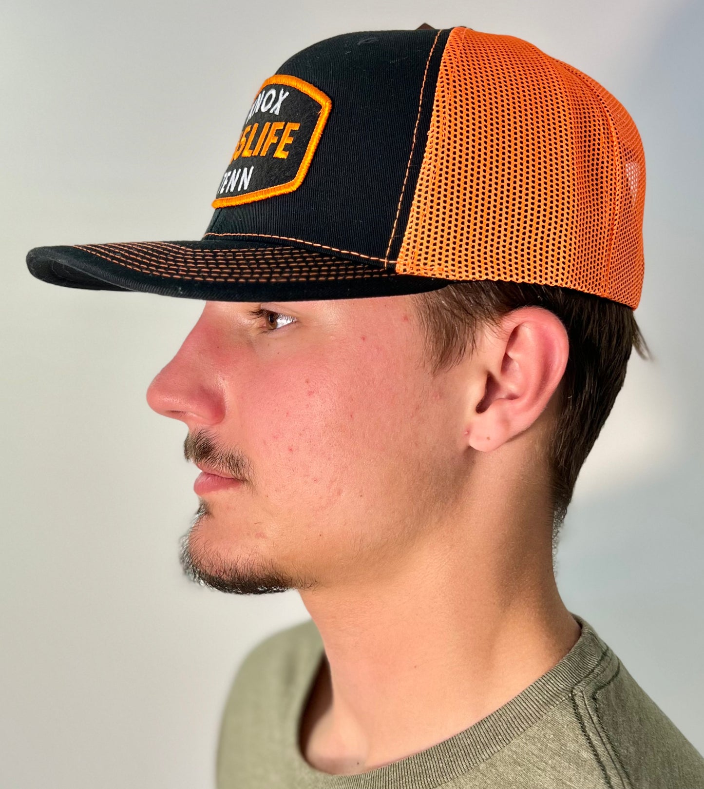 865LIFE Buckle Patch Orange/Black Hat