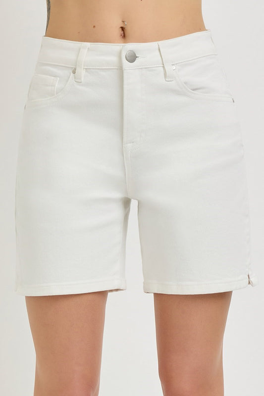 High Rise Relaxed Mid Length Shorts