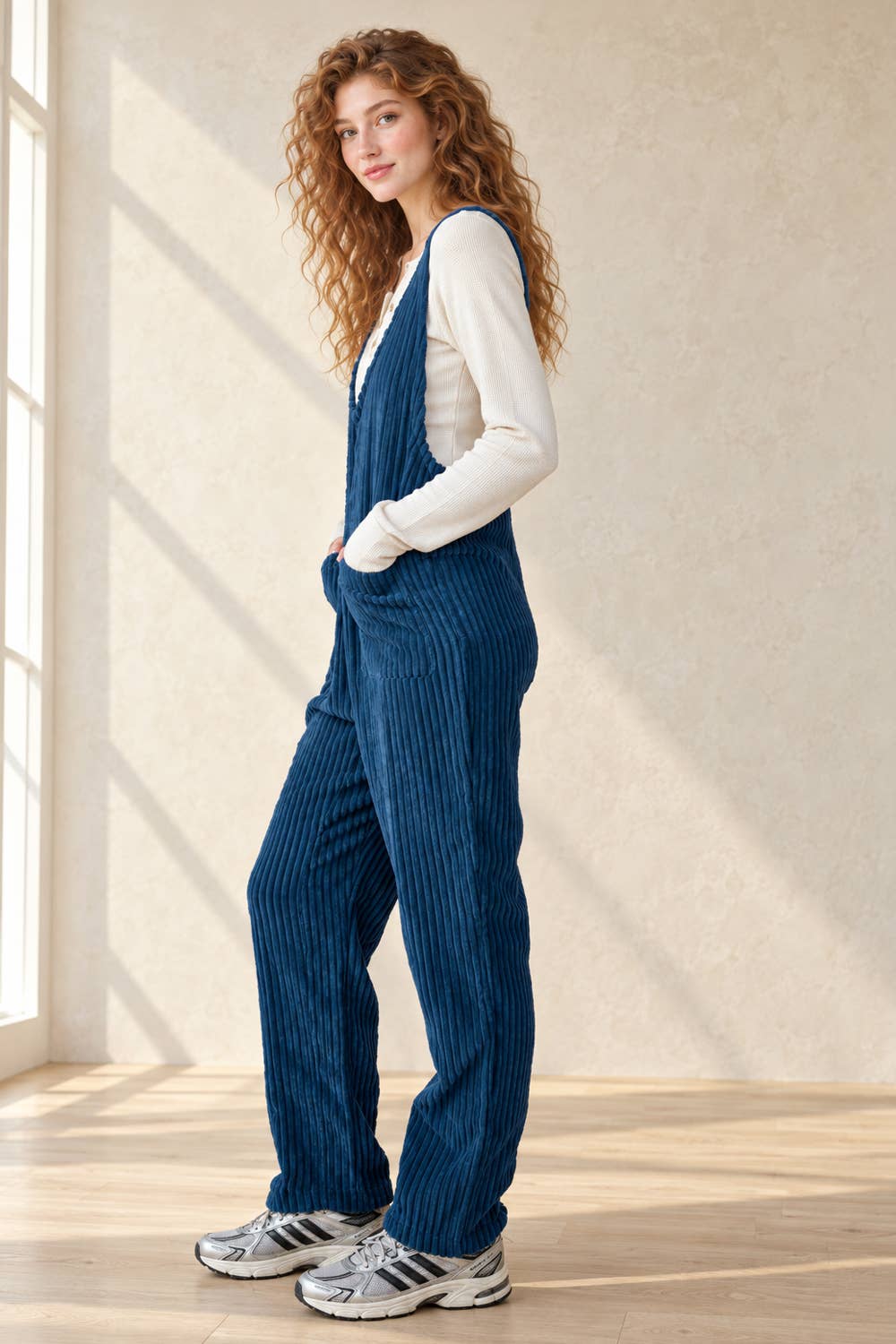 NP70513-Cozy Soft Corduroy Jumpsuits