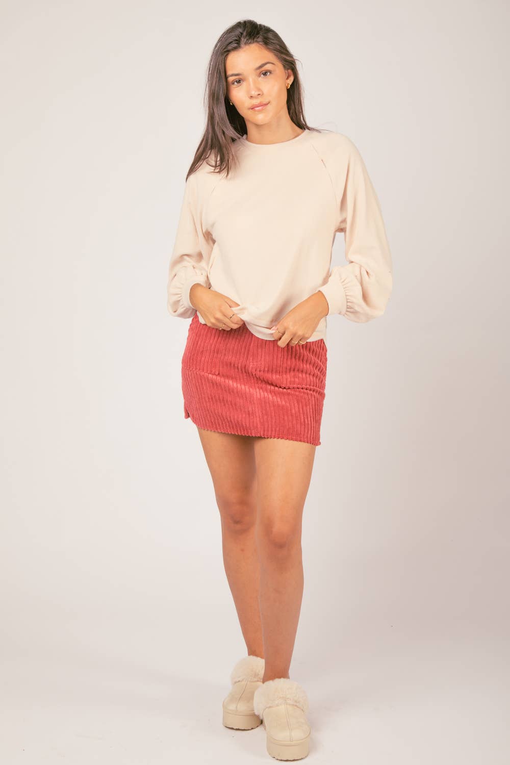 NT11317-Casual Oversized Cutout Knit Top