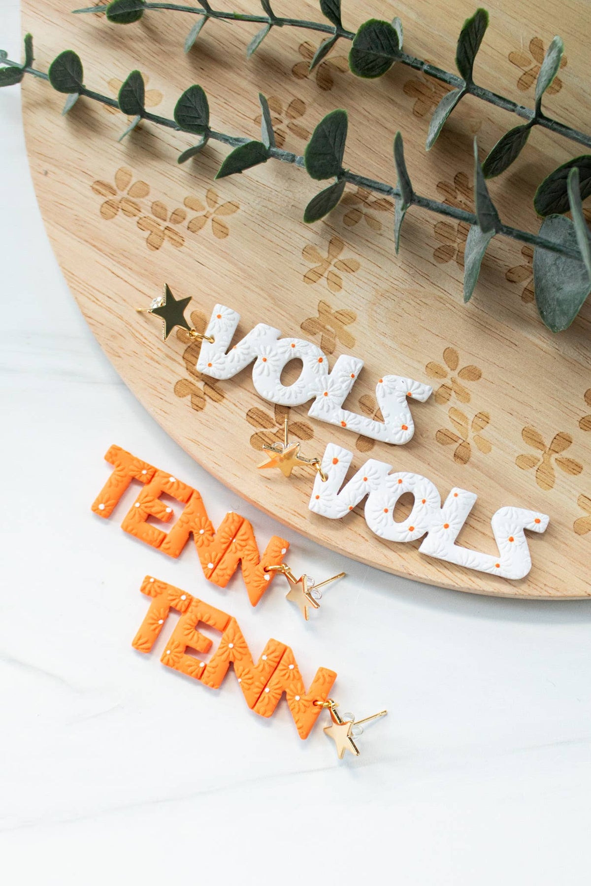TENN VOLS Star Embossed Dangles