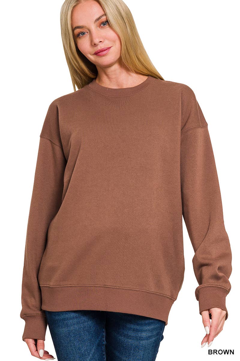 `Fleece Round Neck Sweatshirts