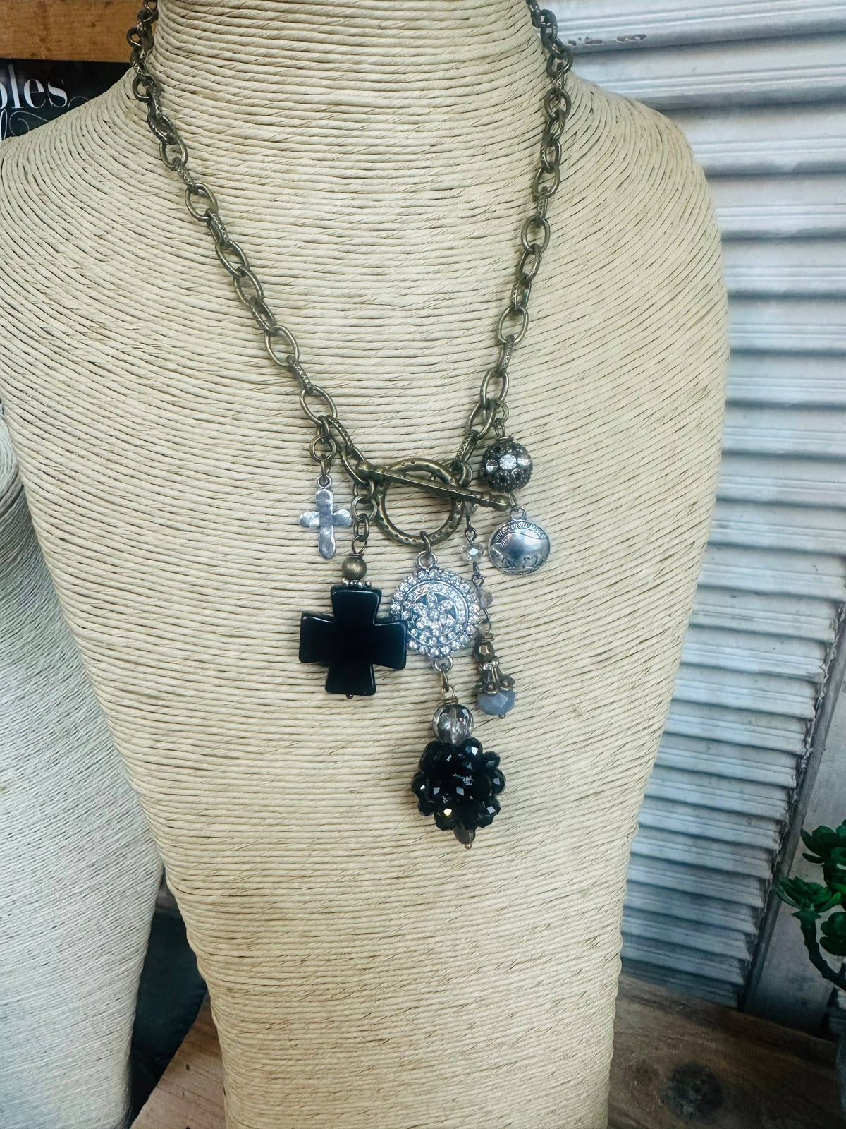Gypsy Black Rhinestone Neck 