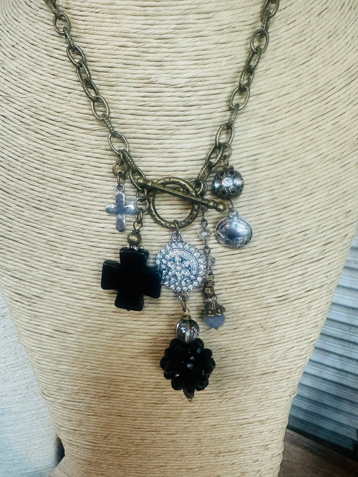 Gypsy Black Rhinestone Neck 