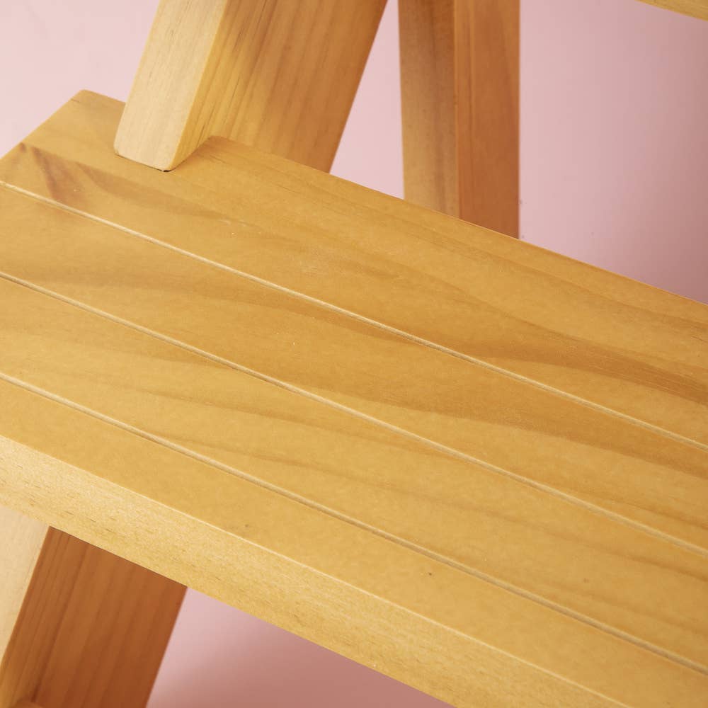 3 Tier Wooden Jewelry Display Stand