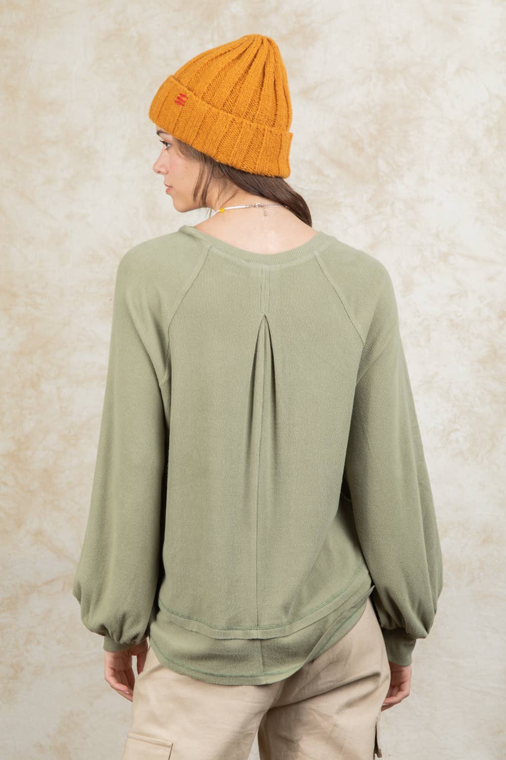 NT11317-Casual Oversized Cutout Knit Top