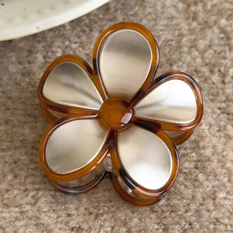 Elegant Classic Plumeria Acrylic Hair Claw