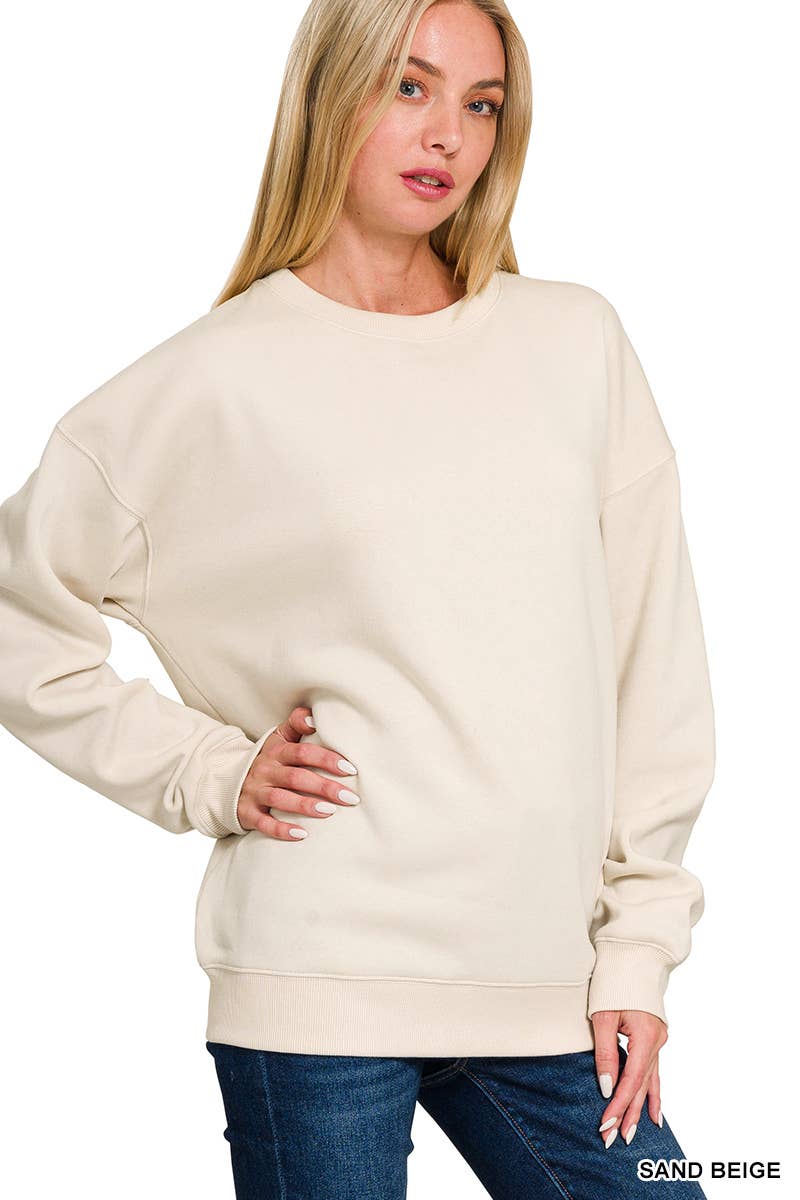 `Fleece Round Neck Sweatshirts