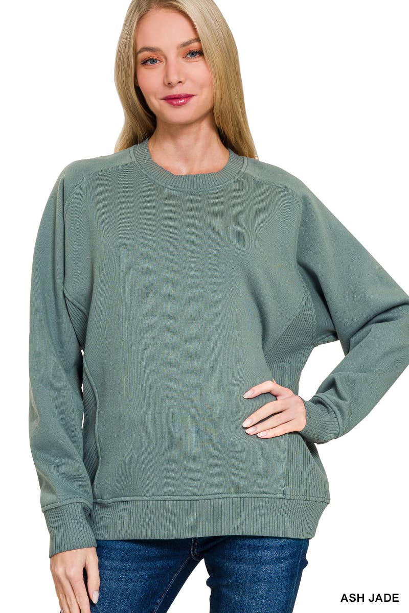 `Fleece Round Neck Sweatshirts