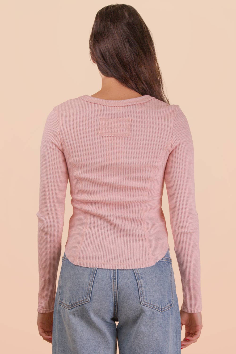 NT12243-Button Down Fitted Knit Casual Top